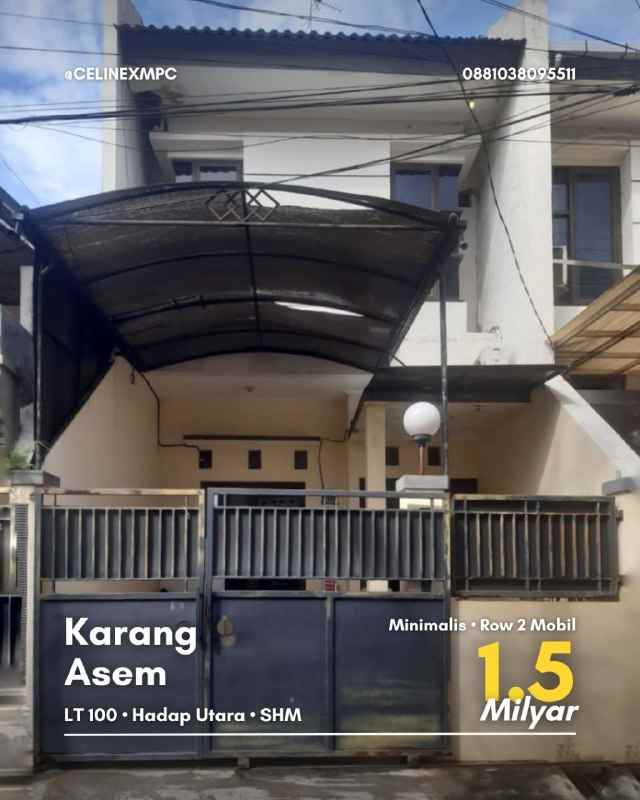 rumah karang asem minimalis row 2 mobil