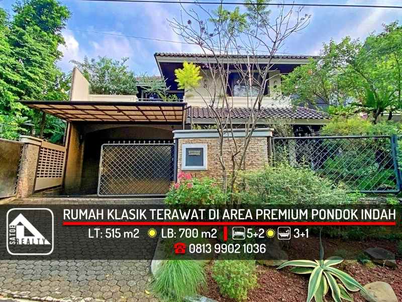 rumah klasik terawat di area premium pondok indah