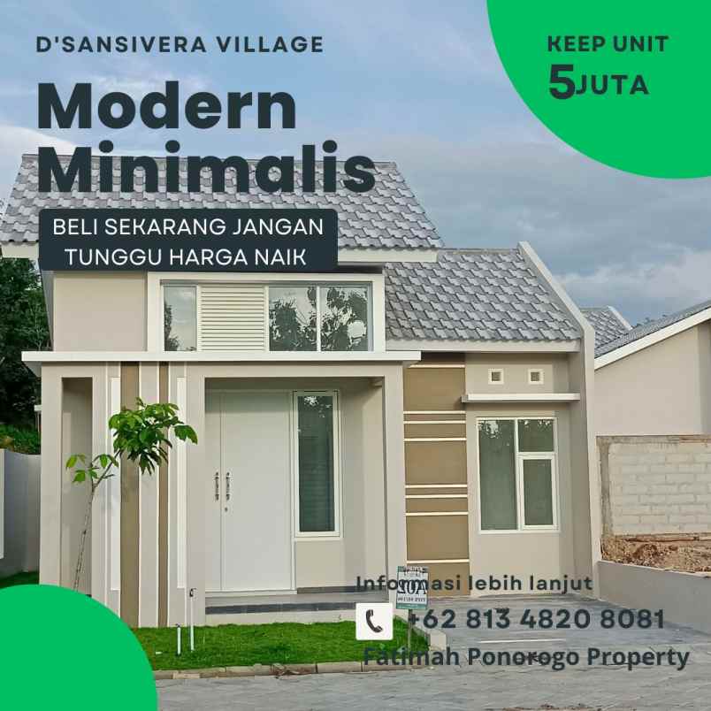 rumah minimalis d sansivera village di ponorogo