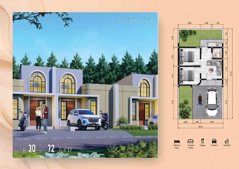 rumah minimalis lokasi dekat exit tol sawojajar