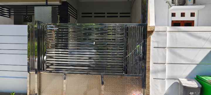 rumah mulyosari minimalis semi furnished depan taman