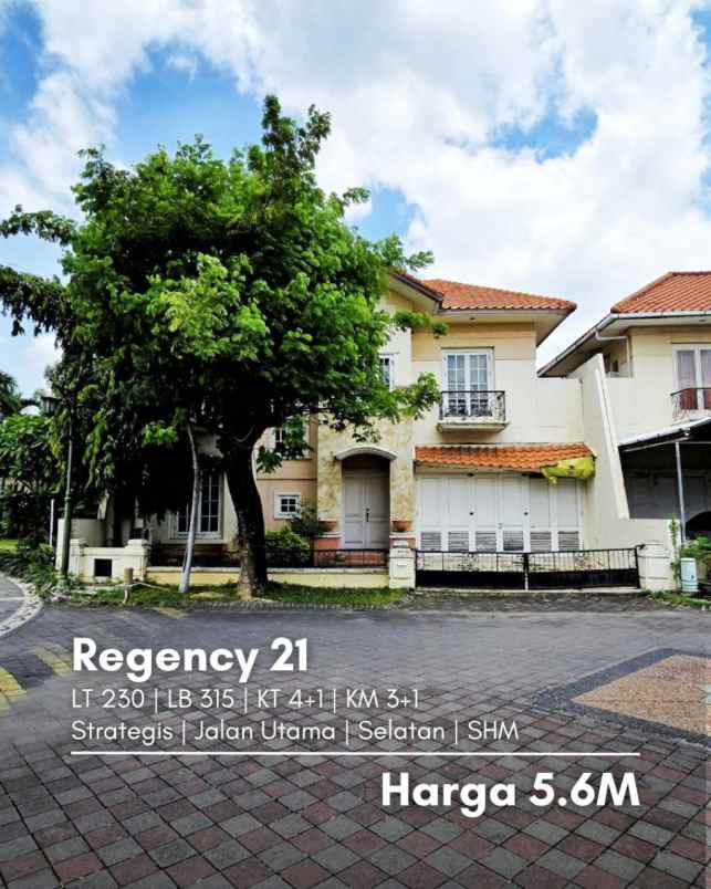 rumah regency 21 strategis jalan utama langka