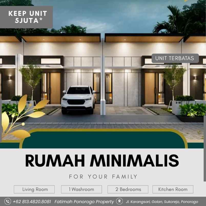 rumah satu lantai minimalis syariah ponorogo