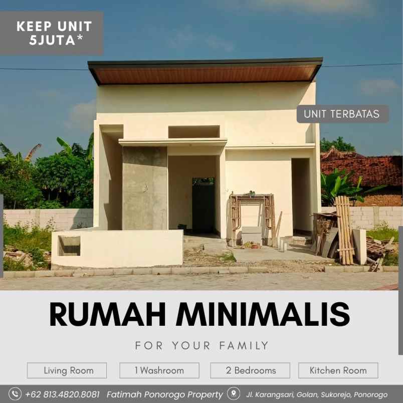 rumah satu lantai minimalis syariah ponorogo