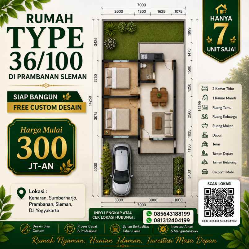 rumah siap bangun di prambanan sleman