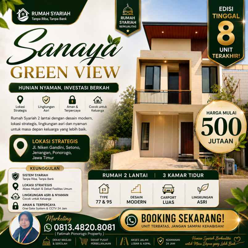 rumah syariah 2 lantai di ponorogo