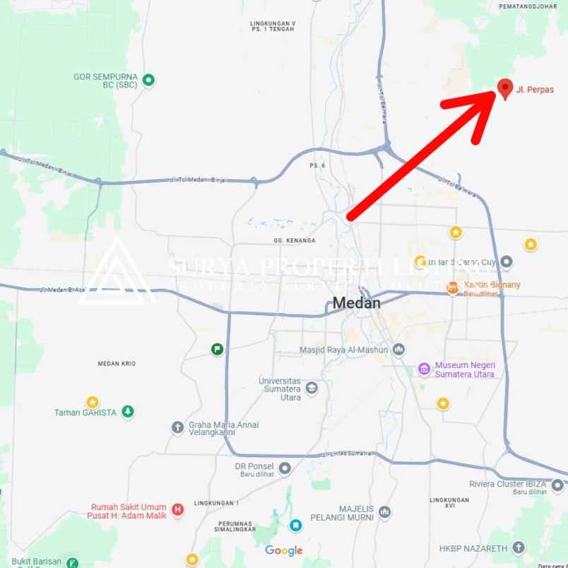 tanah dan bangunan jalan sukaria percut sei tuan