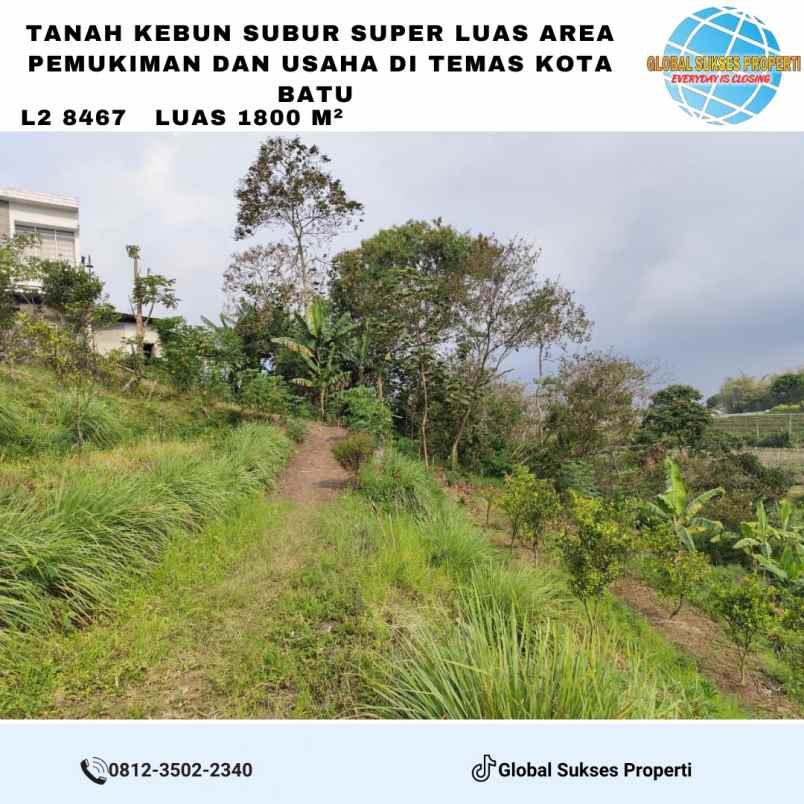 tanah murah untuk perkebunan di temas batu