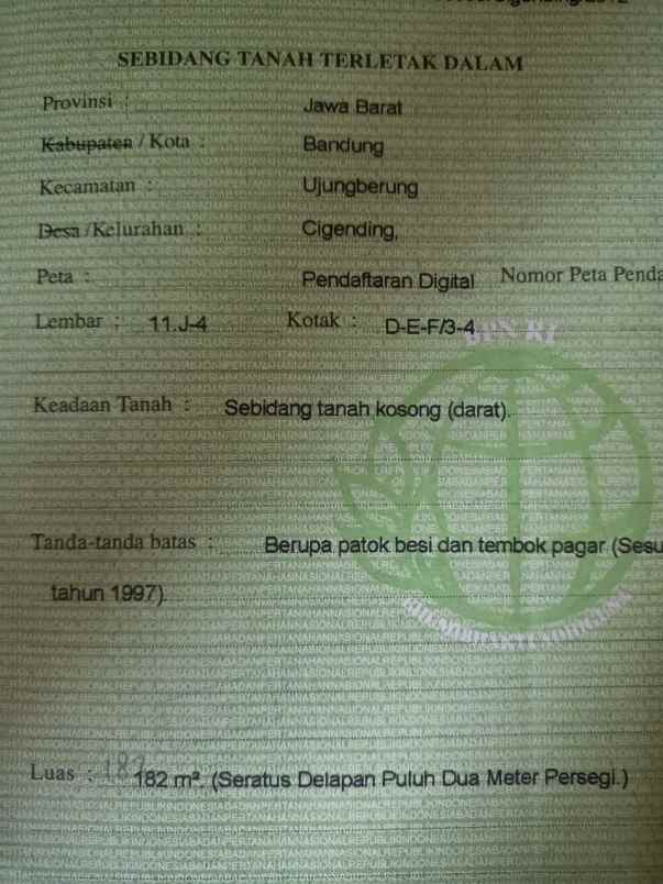 tanah siap bangun ujungberung bandung