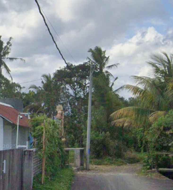 tanah view sawah dan sungai dekat pantai kelecung bali