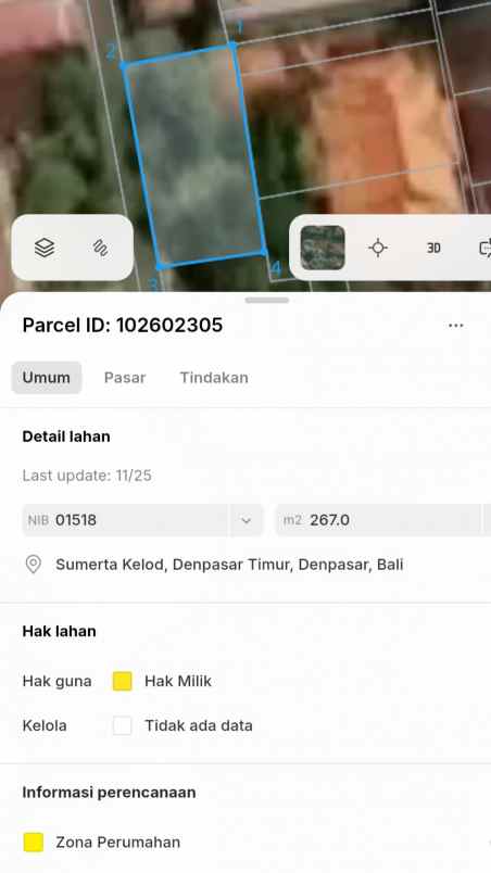 dijual 2 32 are jl badak agung utara renon denpasar