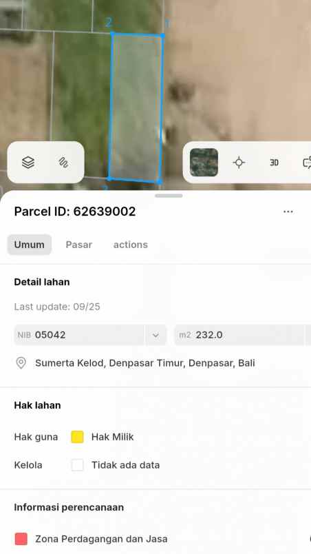dijual 2 32 are jl badak agung utara renon denpasar