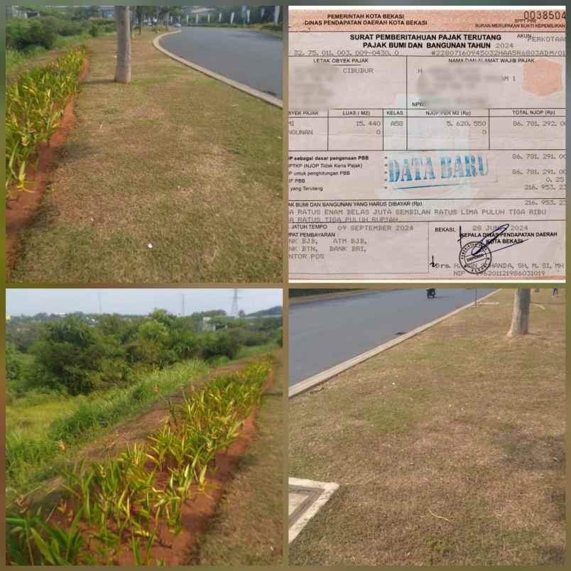dijual cepat tanah cibubur cbd harga dibawah njop