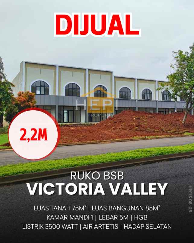 dijual ruko di victoria valley bsb semarang
