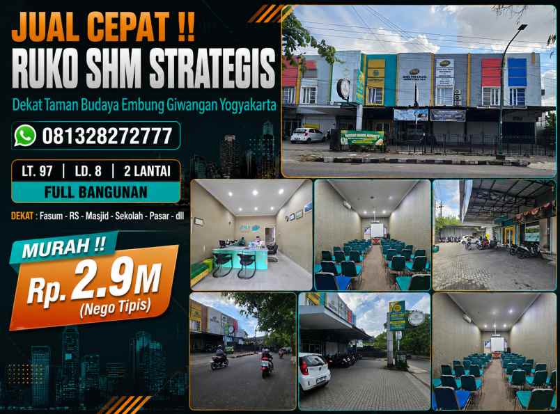 dijual ruko gudang kantor giwangan umbulharjo