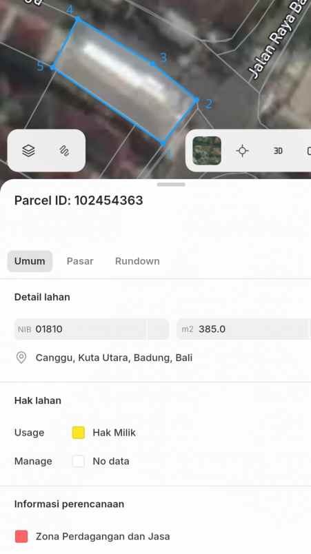 dijual ruko gudang kantor pantai batu bolong