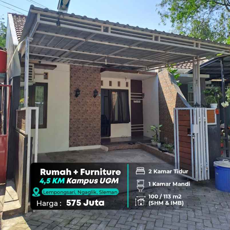 dijual rumah 4 5 km ke ugm