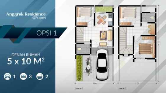 dijual rumah anggrek residence prapen