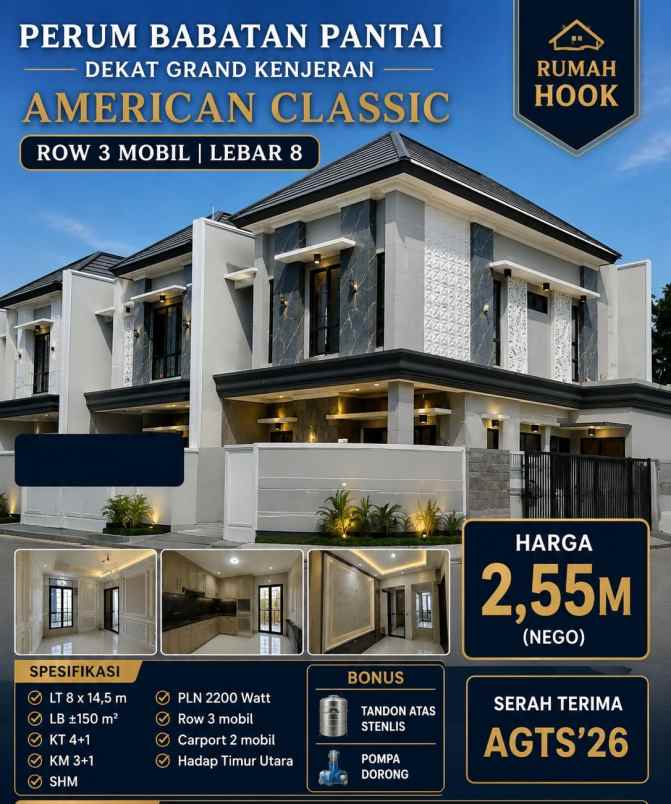 dijual rumah babatan pantai