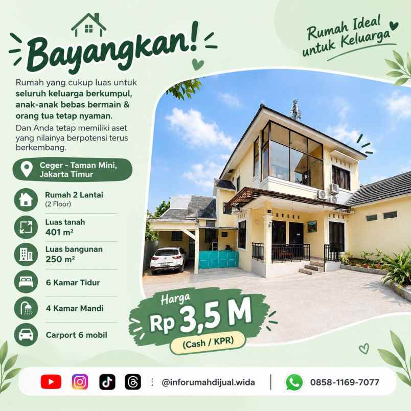 dijual rumah ceger