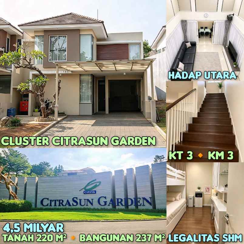 dijual rumah cluster citrasun garden