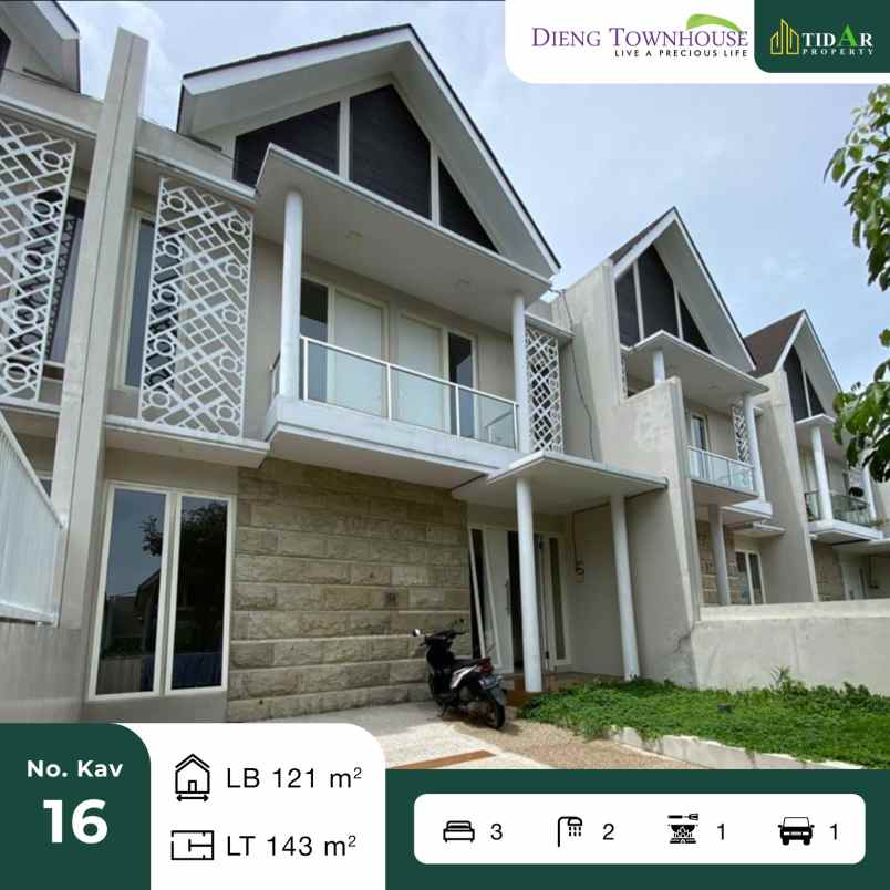 dijual rumah dieng townhouse kav 16