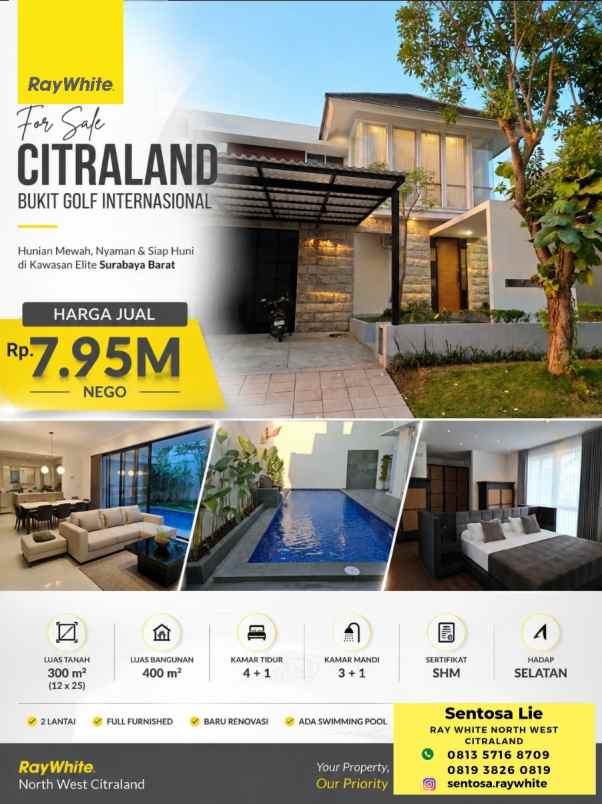 dijual rumah jalan bukit golf internasional