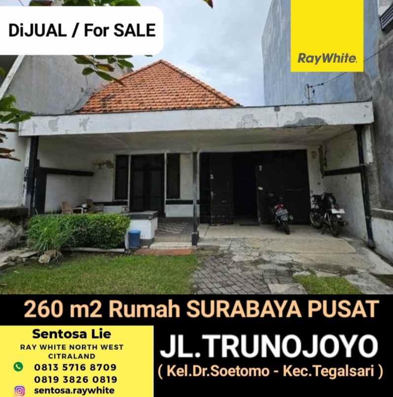 dijual rumah jalan trunojoyo