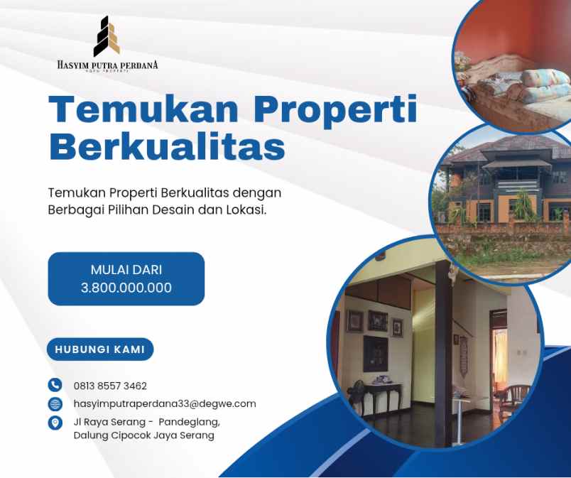 dijual rumah jl raya serang pandeglang