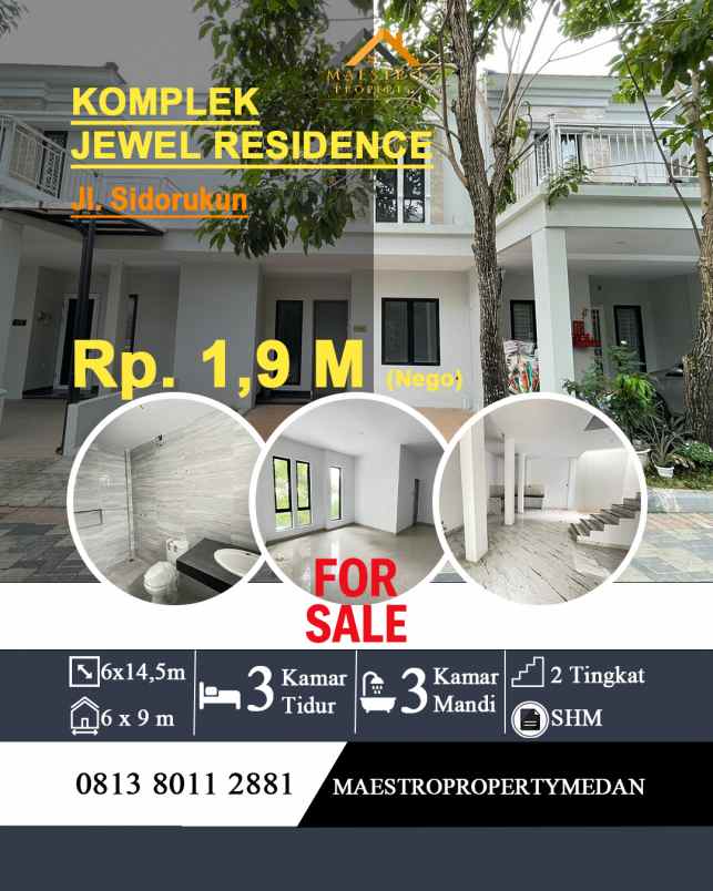 dijual rumah komplek jewel residence