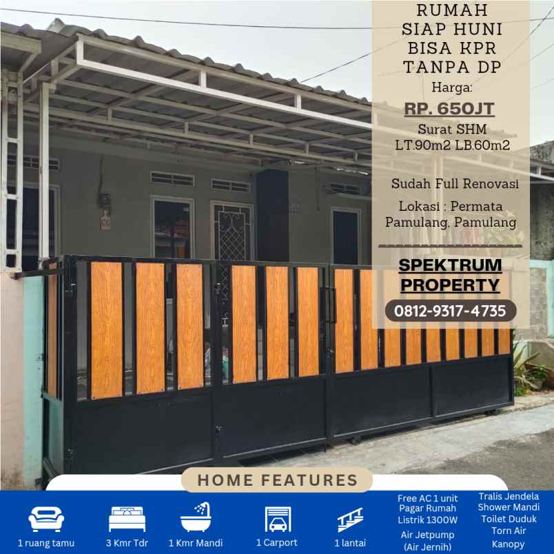 dijual rumah permata pamulang