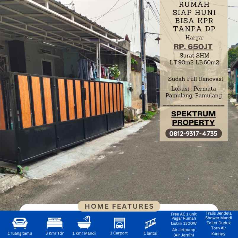 dijual rumah permata pamulang