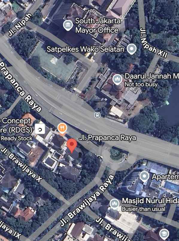 dijual rumah prapanca raya