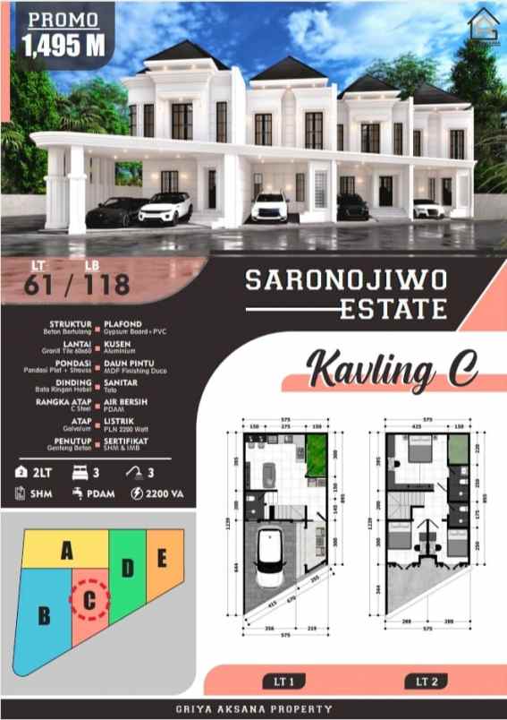 dijual rumah tenggilis mejoyo