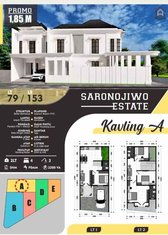 dijual rumah tenggilis mejoyo