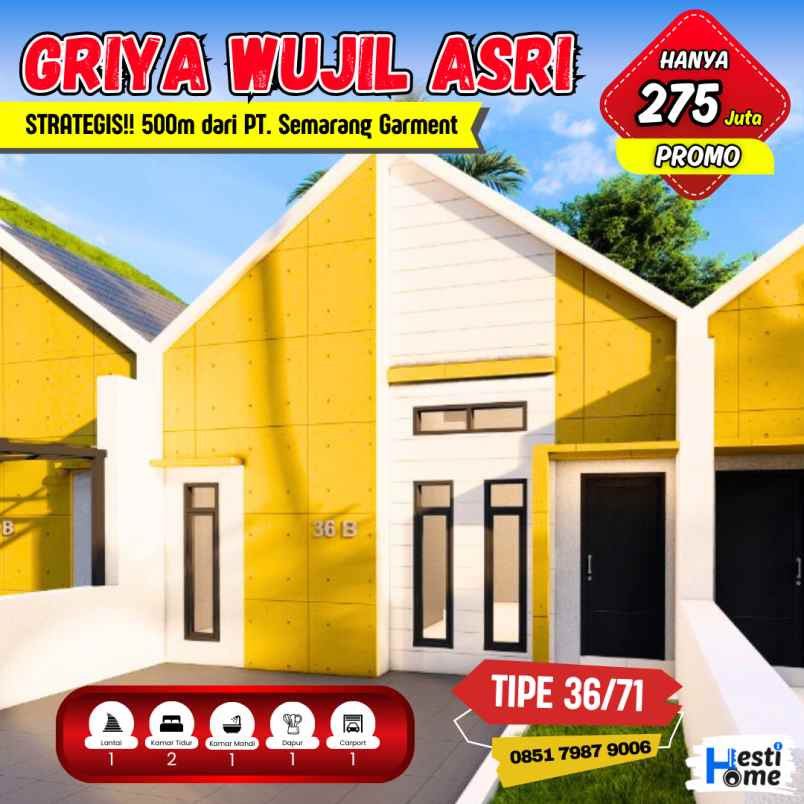 dijual rumah wujil bergas kabupaten