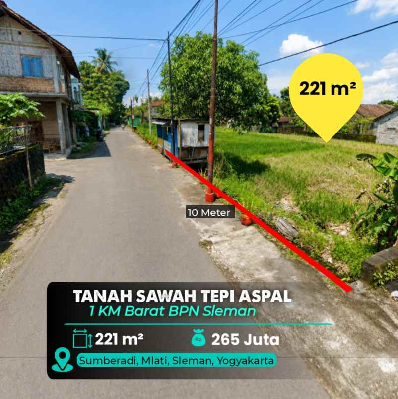 dijual tanah barat bpn sleman