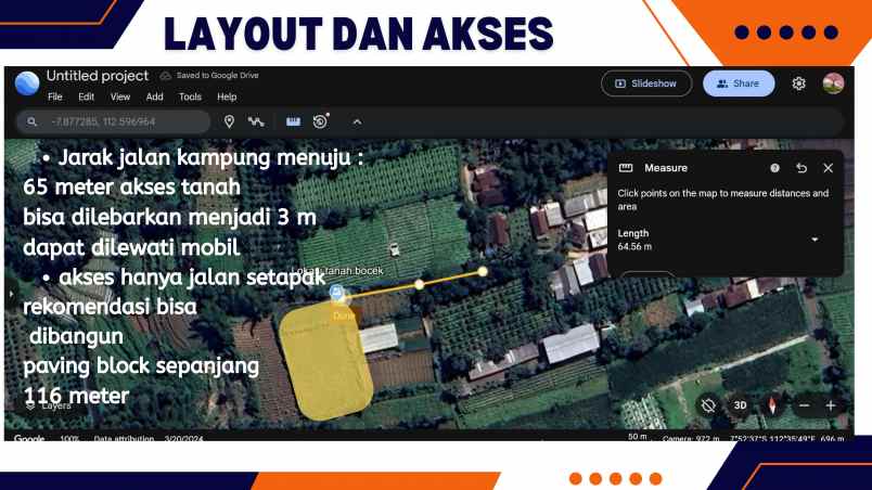 dijual tanah dusun bocek karangploso