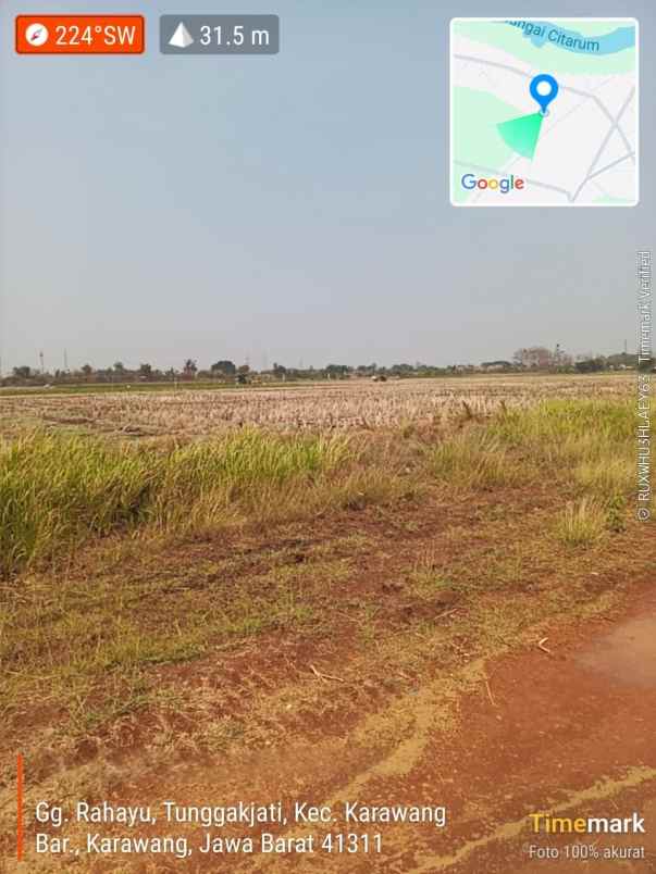 dijual tanah jalan tanjungpura batujaya