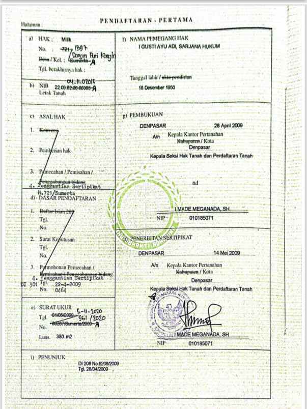dijual tanah jl gadung