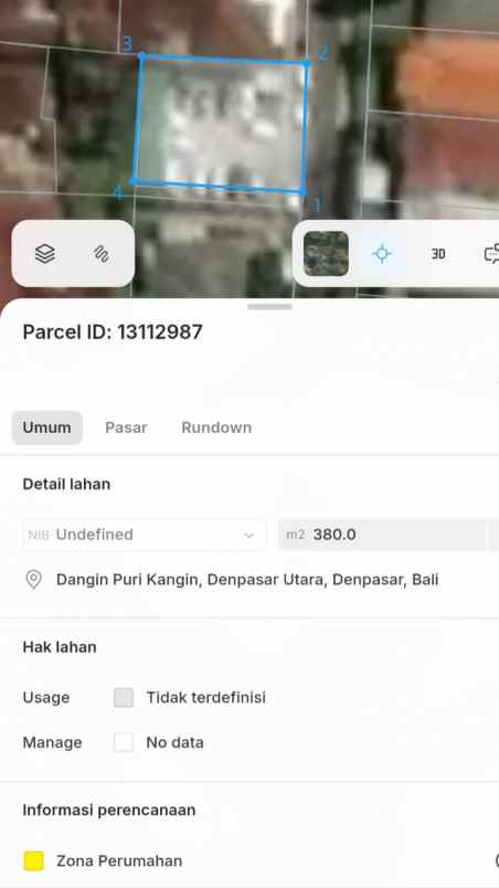 dijual tanah jl gadung