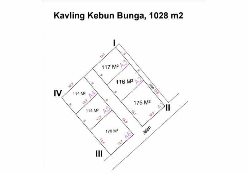dijual tanah jl ogan jaya kebun bunga