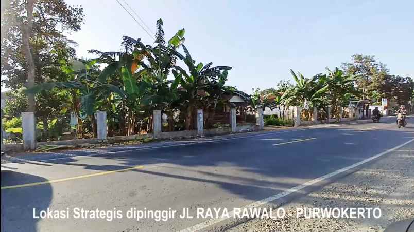 dijual tanah jl raya rawalo purwokerto