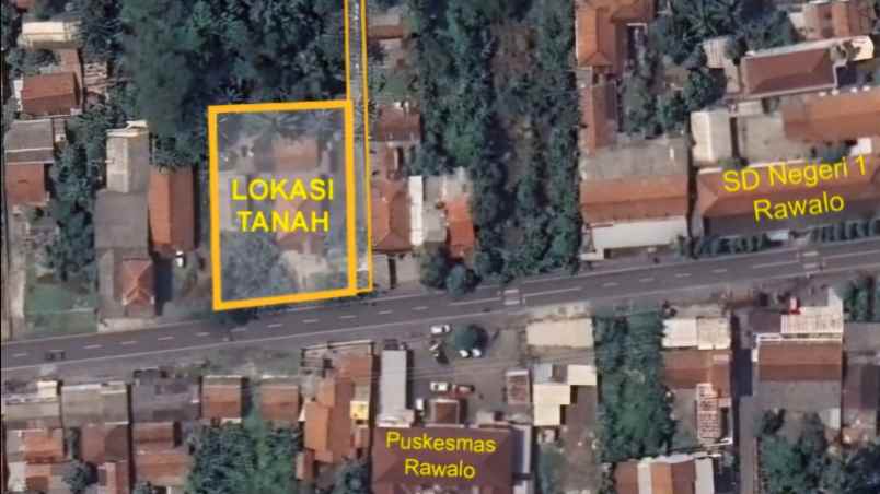 dijual tanah jl raya rawalo purwokerto