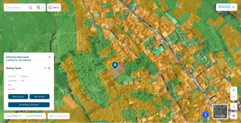 dijual tanah kampung tanggul