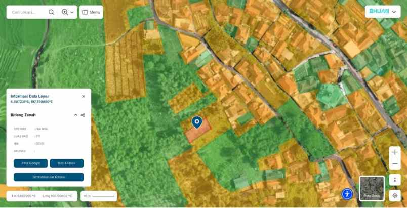 dijual tanah kampung tanggul dusun