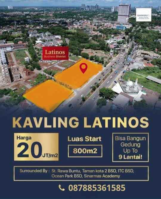 dijual tanah kavling komersial latinos