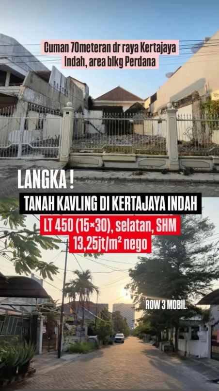 dijual tanah kertajaya indah