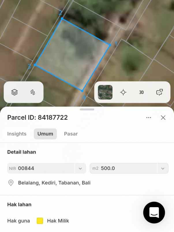 dijual tanah pantai kedungu