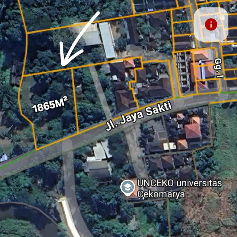 dijual tanah peguyangan kangin